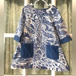 Mark Hearld for Boden size 4 - 5 years woodcut coastal shoreline beach print